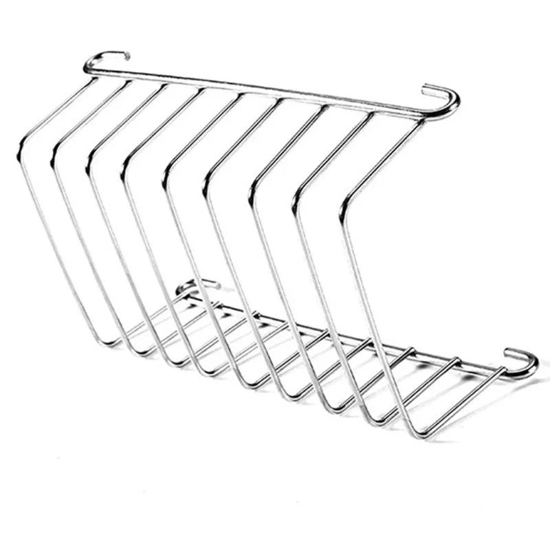 1/2/3 PCs Stainless Steel Toast Rack 8-Slot Bread Holder Air Fryer Accessories Food Display Tool for Kitchen