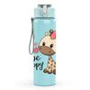 1PC Be Happy Giraffe 750ml Color Plastic Sports Water Bottle Leakproof Flip Straw Lid Suitable for Sports Office Home Use