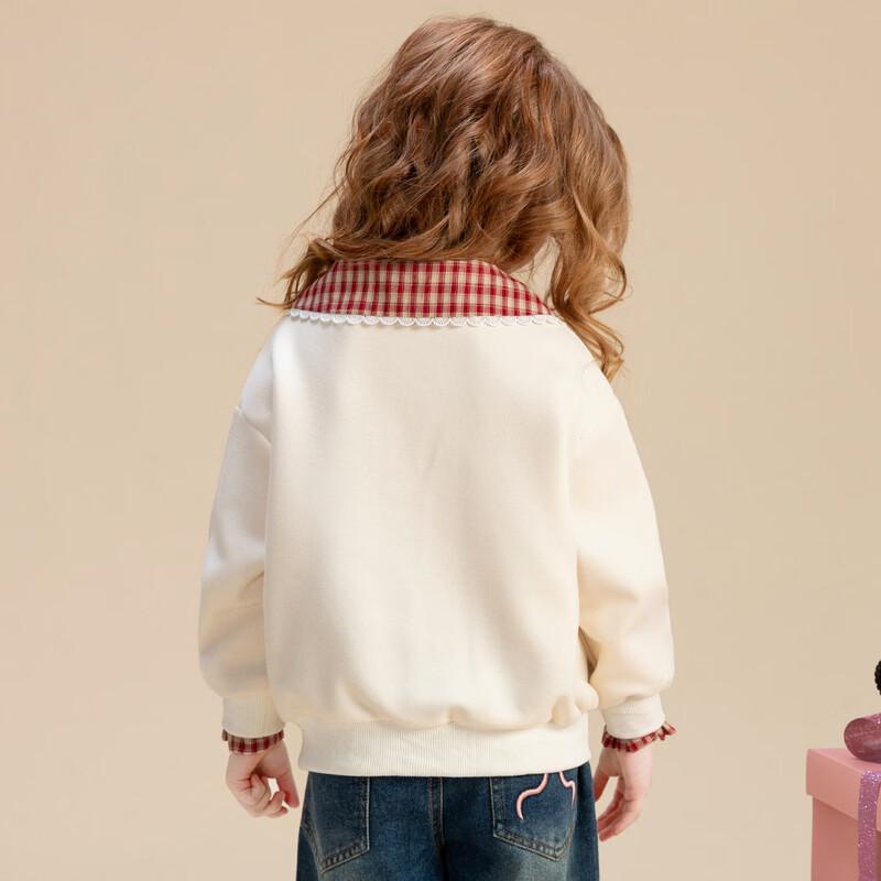 Hello Kitty Girls' Plaid Lapel Sweatshirt