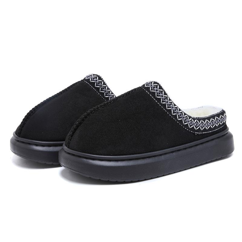 Cross-border Foreign Trade Wholesale Slippers Women's Autumn and Winter Ethnic Wind Cotton Drag Home Couple Warm Thick-bottomed Cotton Slippers