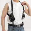 Dual Shoulder Concealed Pistol Holster Side Back Strap Pistol Holster Outdoor Shoulder Strap  Underarm Bag