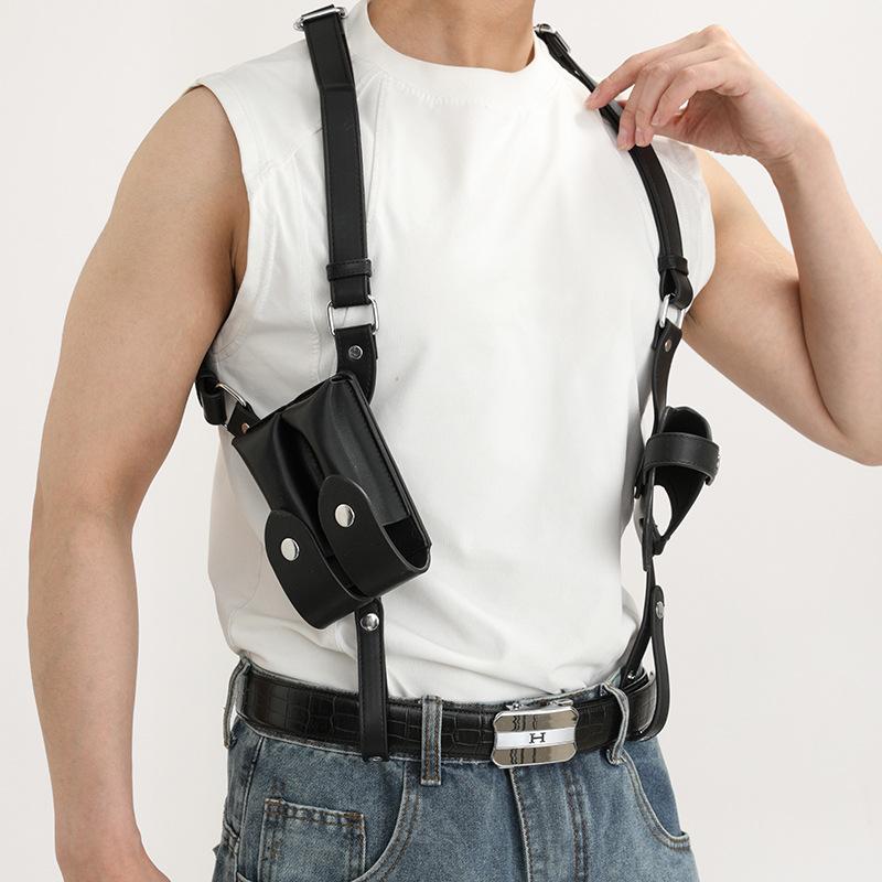 Dual shoulder Concealed Pistol Holster Side back Strap Pistol Holster Outdoor Shoulder Strap Underarm Bag