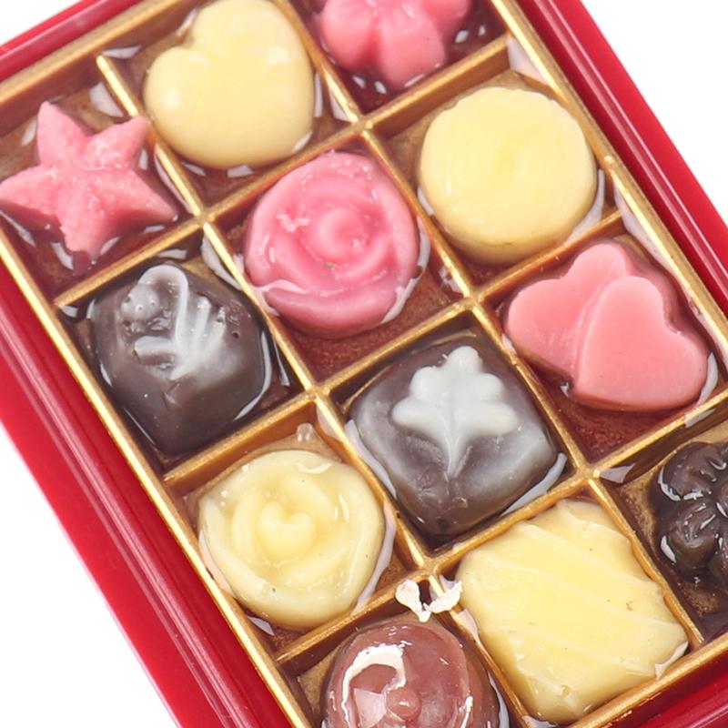 Dollhouse Chocolate Gift Box Toy Model Miniature Props Simulation Toy