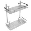 Space Aluminum Bathroom Shelf RustProof Shower Rack Kitchen Storage Basket for Home