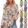Mote Dame Casual Plissert V-hals Ensfarget Langermet T-skjorte Elegante Topper