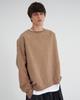 TENER Pig Wash Color Block Sweatshirt Camel