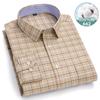 Men's Oxford Shirts Long Sleeve 100% Cotton Casual Plaid Soft Regular Fit Formal Dress Shirt Social Blouse Male Clothes 6XL 7XL
