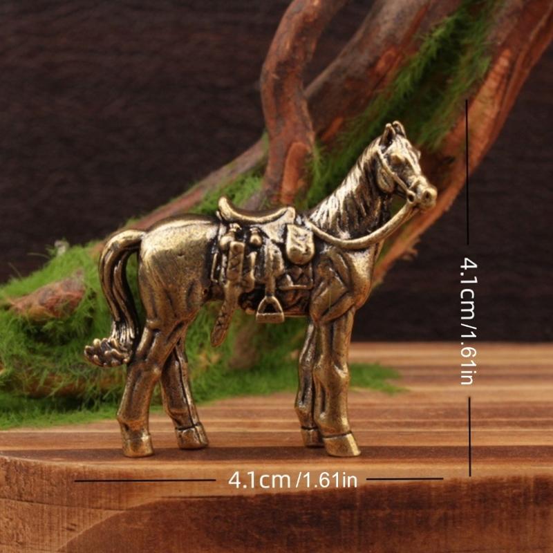 Metal Horse Statue Sculptures Decorative Animal Figurines Tabletop Ornament Symbols Wealth Career Home Decorations