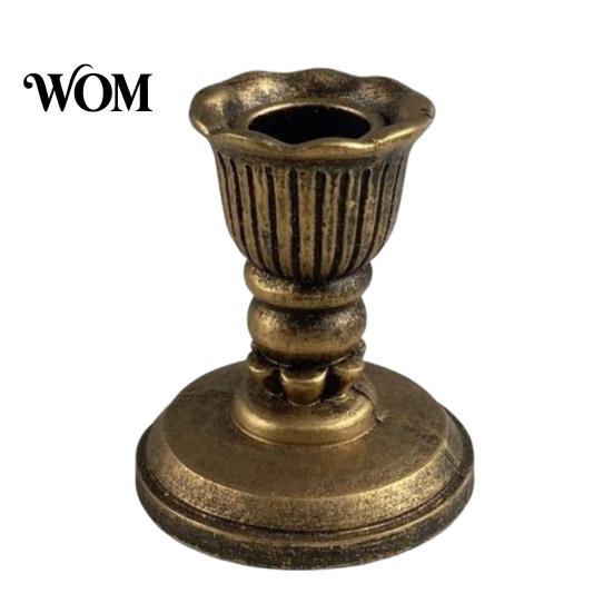 Candle Decor Vintage Taper Holder, Nostalgic Resin Candlestick Decorative Dining Table Holder Stand for Wedding Party Dinning Centerpiece French Style