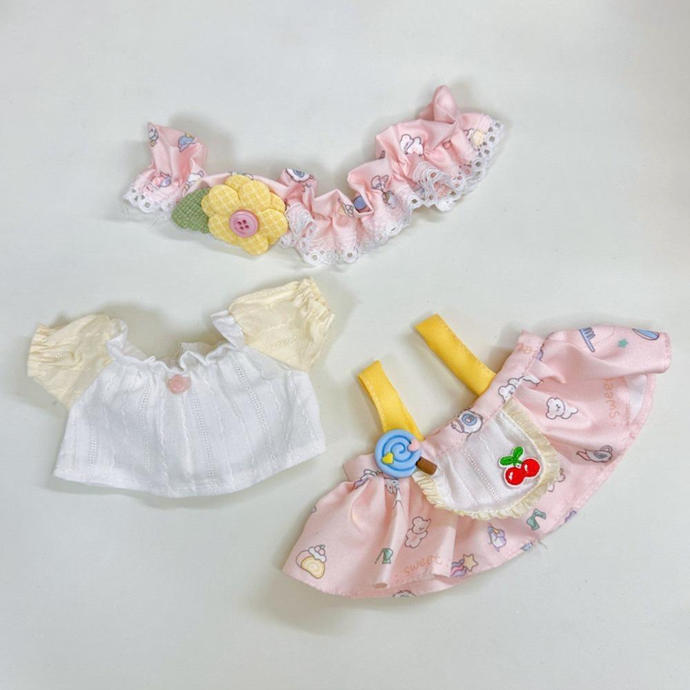 Multiple Styles Doll Clothes Hand-made Plush Doll Clothes Plush Doll Dressing  20cm Cotton Doll