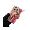 Rose Red Leopard Print Acrylic Compatible for 15/14 for 17 AIR Glitter Pink Lens Drop-Resistant Phone Case