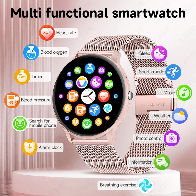 Bluetooth Call Smart Watch 1.39" Women Custom Dial Watches Men Sport Fitness Tracker Heart Rate Smartwatch For Android IOS