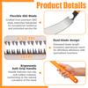 Japanese Pull Saw Double Edge Hand Saw SK5 Flexible Replaceable Blade Professional Hand Saws for Wet & Dry Wood Woodworking Tool