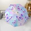Purple Butterfly Pattern New Umbrella, 1pc Automatic Folding Travel Umbrella, Portable Foldable Design for Men and Women, Hall
