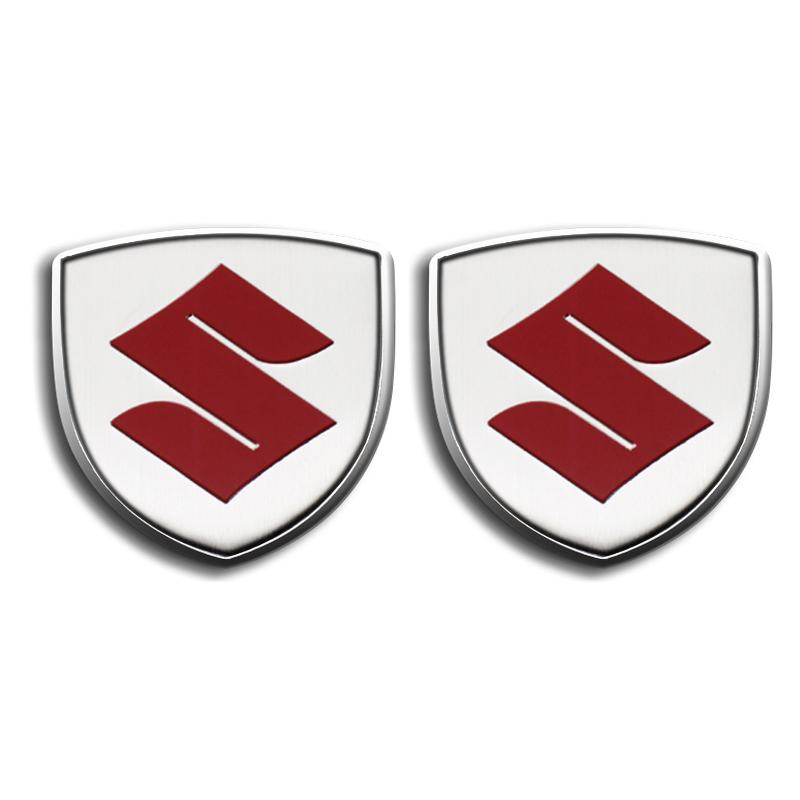 3D Metal Styling Badge Car Body Fender Decoration Shield Stickers For Suzuki Swift Jimny Vitara Samurai Baleno Alto Antelope SX4