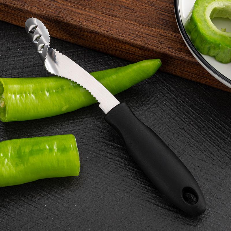 Kráječ papriky na jádřinec Domácí Tygr kůže Zelená paprika Semínka Kráječ zeleniny Odstraňovač jádřince rajčete Nástroj na odstraňování semínek