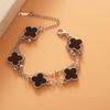 Double-layer Five-flower Four-leaf Clover Bracelet for Women Simple and Fashionable Light Luxury Bracelet