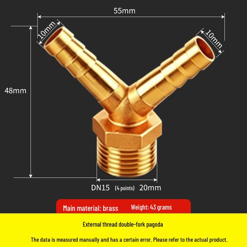 Copper Pagoda Gas Nozzle with Inner Wire Adapter