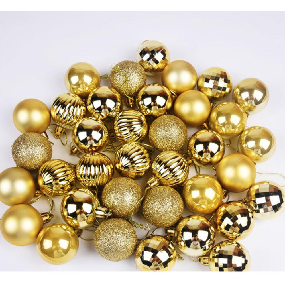 36-Piece Set Christmas Baubles | Xmas Hanging Tree Ornaments | Home & Party Festive Decor | New Year Gift Pendant Handicrafts