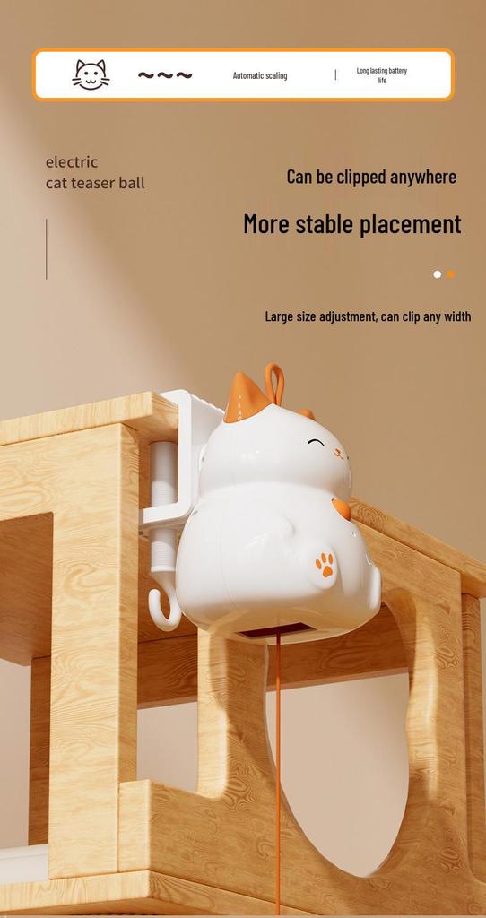 Rechargeable Electric Cat Toy: Automatic Lifting Tease Ball with No Tangles