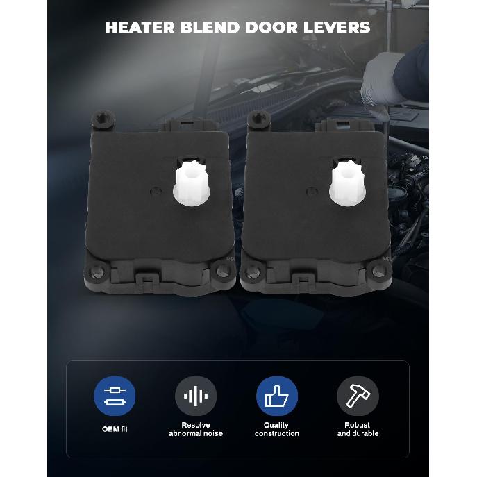 LUJUNTEC 2PCS Blend Door Actuator Replaces 604-037 Replacement for Dodge Nitro 2007-2011 for Jeep Liberty 2008-2012, Air Door Actuator, HVAC Blend