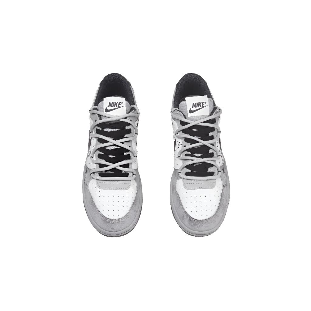 Nike Big All seeing Eyes Abrasion Resistant Slip Resistant Low top Skateboard Shoes Men's Black White Gray 355152-017(Team864-)