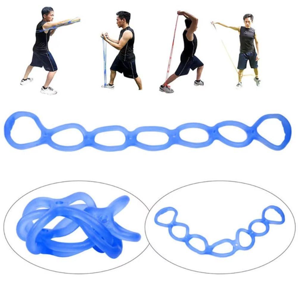 Flexible Yoga Stretch Band 7 Ring Silicone Elastic Stretcher Pull Up Assist Band  Arm Exercise