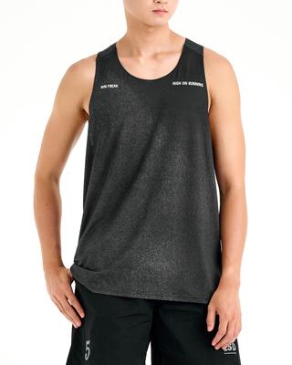 Liaaegtipai Mens Run Freak Singlet Black