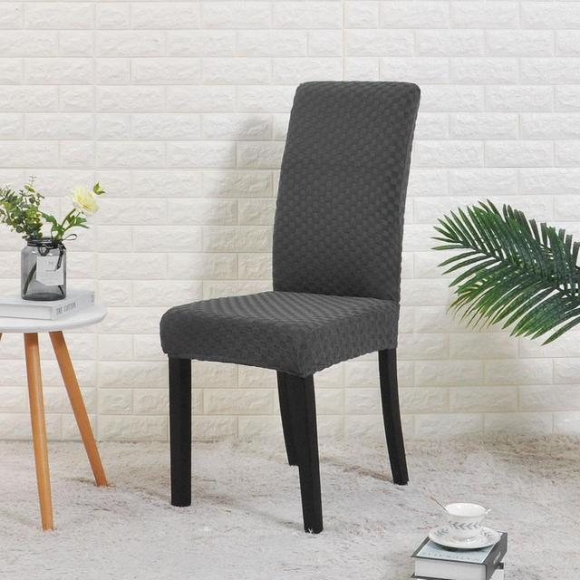 Jacquard Stuhlbezug für Esszimmer Spandex Stretch Stuhlbezüge Sitzbezug für Bankett Party Hotel