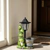 Solar Resin Garden Light with Frog Puppy Design Cute Animal Statue for Yard Patio Balcony Auto On/Off Waterproof Fade-Resistant Unique Outdoor