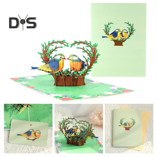 Hummingbird Birthday Card Handmade Pop-Up Bird Flower Card 3D Mother's Day Anniversary Valentine's Day Greeting Card for Women