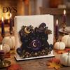 Halloween Servet Houder Houten Houder, Spook Zwarte Kat Decoratieve Tafelblad Tissue Herfst Oogst Feestartikelen Dispenser, Keukenrol voor Vakantie