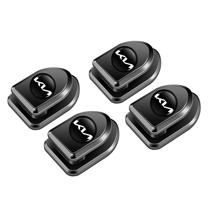 ABQ4 4pcs Mini Car Paste Hook Self Adhesive Invisible Storage Holder For KIA Ceed Sportage Rio K5 K2 Optima Cerato Venga Sedona