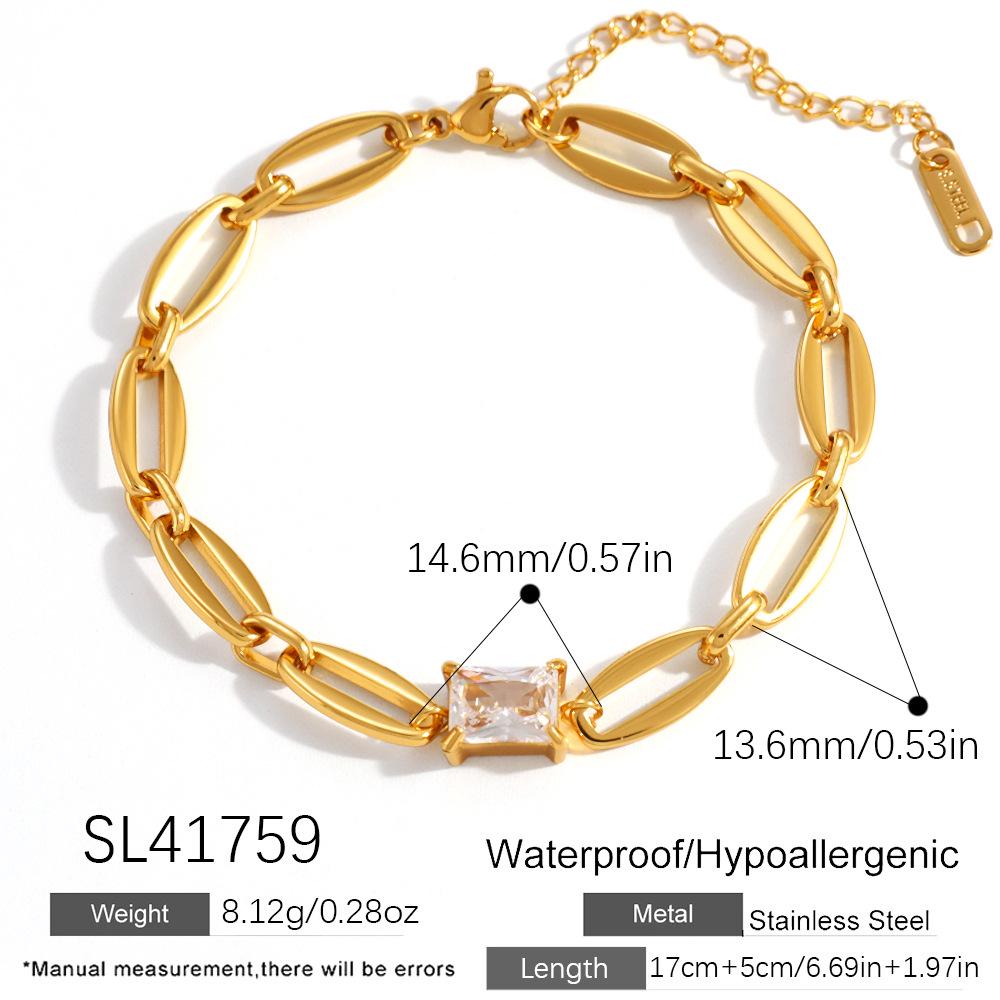 Ocean Series Seashell Pearl & 18K Gold Plated Stainless Steel Cross Bracelet for Women 18K Gold Plated