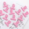 8PCS Binder Clips Round Tail Safety Design Metal Clips Stable Clamping Force Macaron Fresh Color Clips Rust Resistant Office School Supplies
