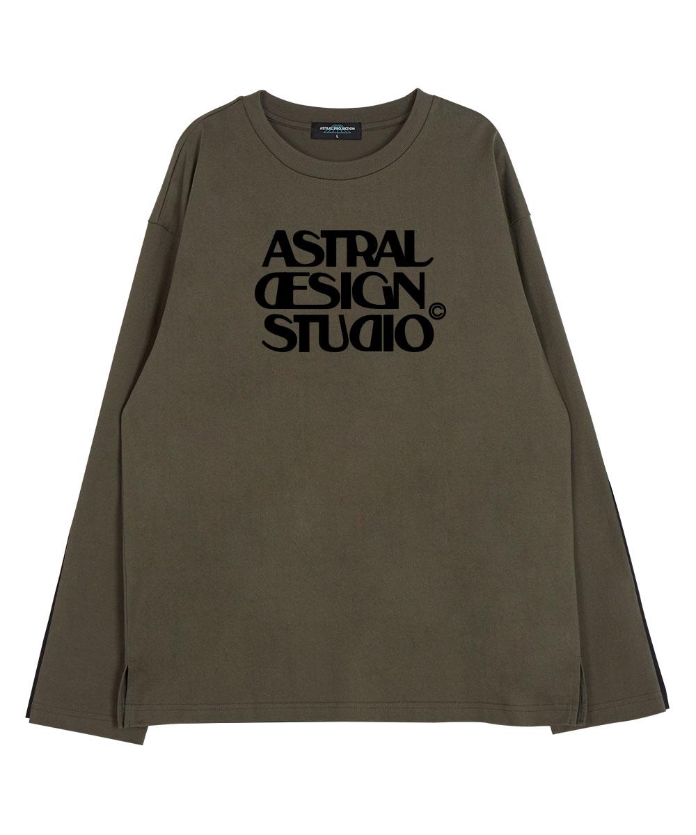 Astral Projection Astral Design Studio Round Neck 13-Count Cotton Long Sleeve T-Shirt_Khaki L
