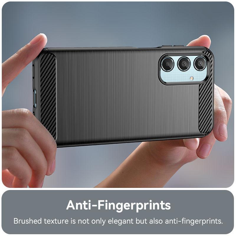 Für Samsung Galaxy M35 5G Hülle Für Samsung M35 Hülle 6,6 Zoll Carbon Fiber Stoßfest Silikon Bumper Für Samsung Galaxy M35