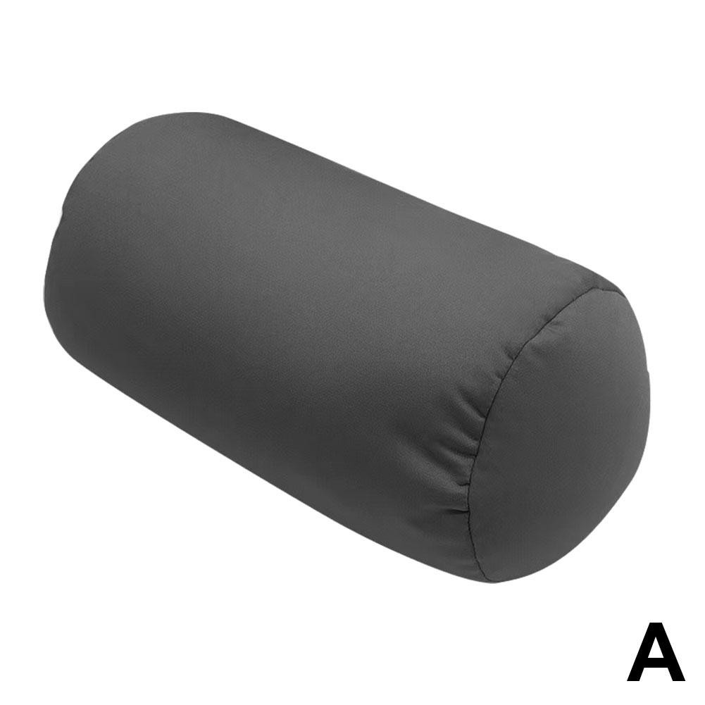 Super Soft Head Pillow Pure Color Cylindrical Pillow Microbead Back Cushion Roll Pillow Convenient Travel Office Nap Cushion