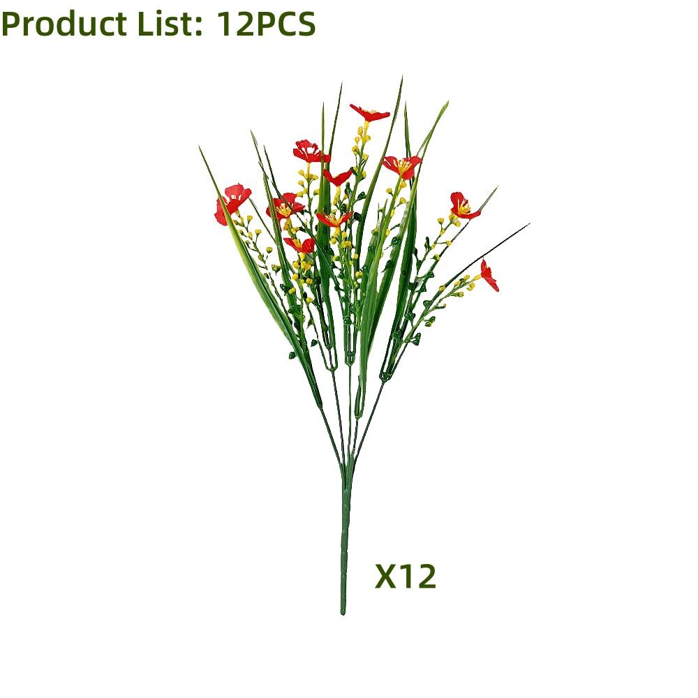 12PCS Artificial Daisy Flowers, Plastic Fake Flowers for Home Indoor Outside Garden Patio Window Porch Farmhouse Decor, Outside