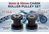 8mm 10mm Chain Roller Pulley Tensioner Set Chain Tensioner Wheel Guide for Motorcycles Mini Bikes ATVs Dirt Bike 125mL