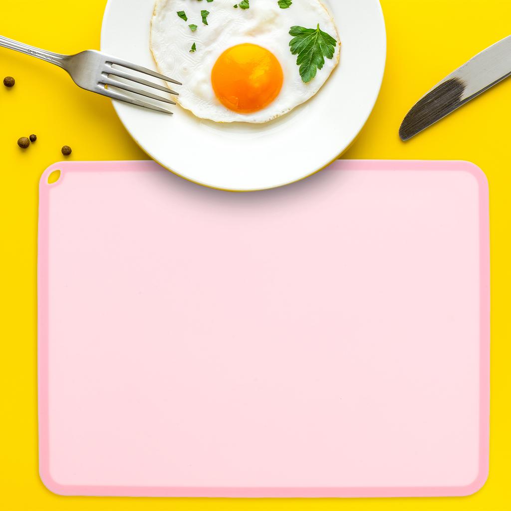 Silicone Placemats For Kids Heat Insulated Waterproof Non-Slip Dining Table Mats Kitchen Bar Mat Camping Travel Use