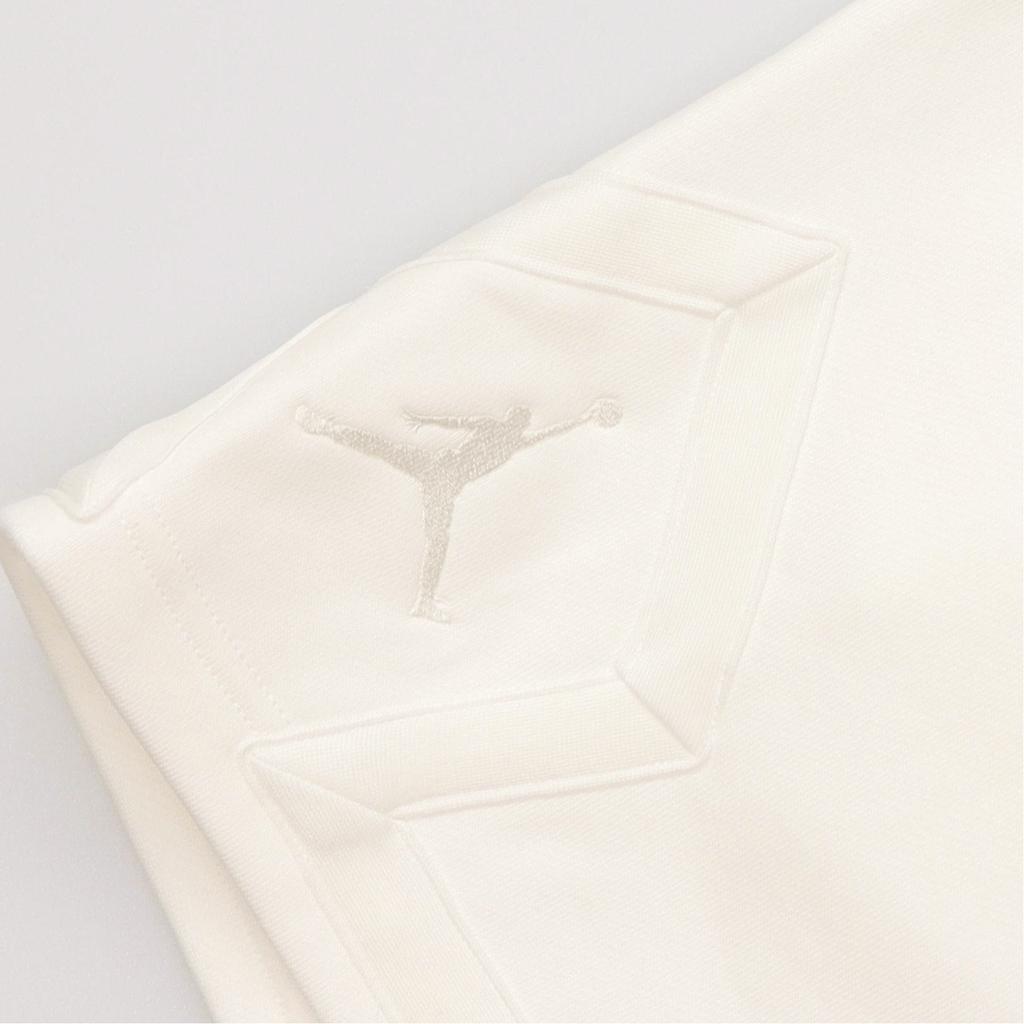 Jordan Flight Diamond Solid Color Outdoor Elastic Waist Mid Rise Three Quarter Casual Shorts Women shorts Sail FV7057133