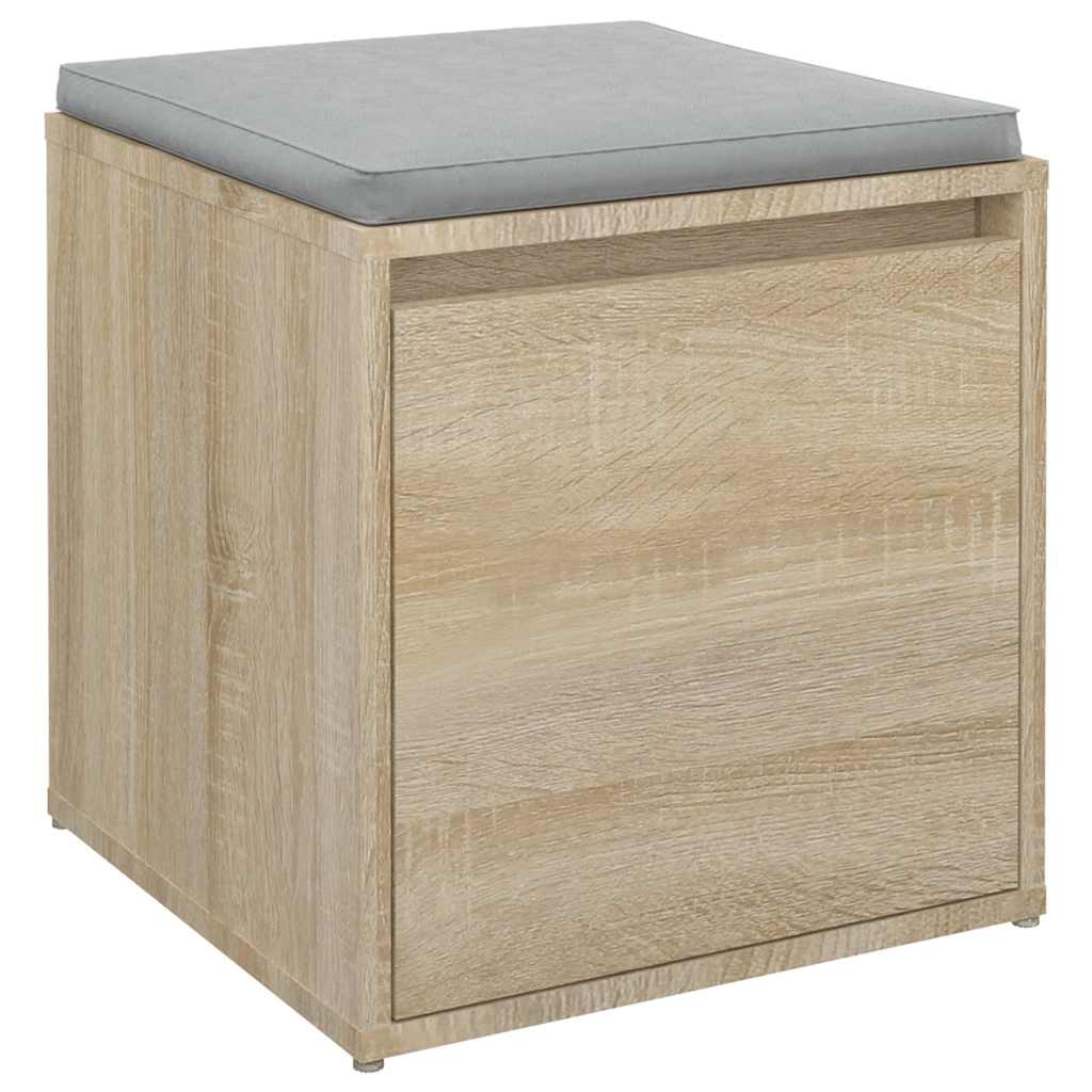Vidaxl Hocker mit Schublade, Farbe Sonoma-Eiche, 40,5X40X40 Cm