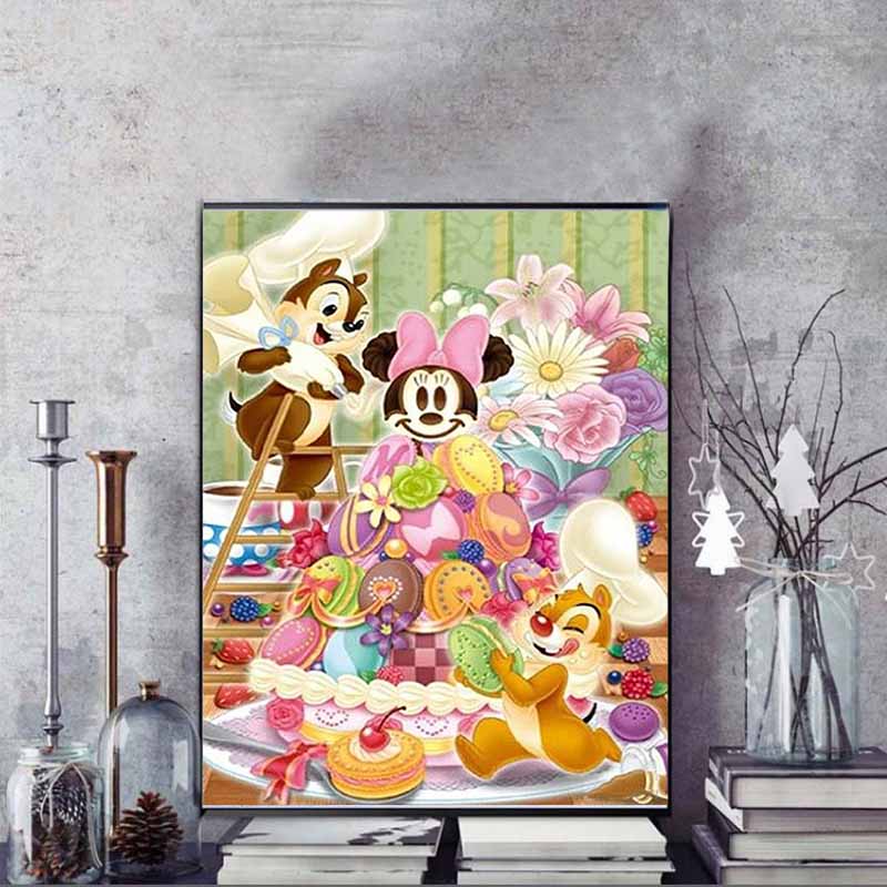 Disney Diamond Painting Peach and Diddy Theme Painting Cross Stitch Hanging Print Puzzle Mosaic Embroidery Home Decor 5D DIY Art Brand New