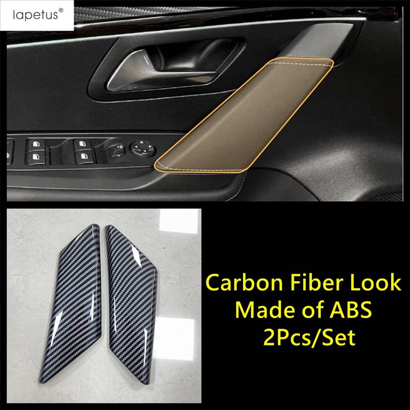 Λωρίδα Διακόσμησης Πάνελ Υποβραχιόνιου Εμπρόσθιας Πόρτας Αυτοκινήτου με Διακόσμηση Παγιέτες Κάλυμμα Τριμ Για Peugeot 208  - 2025 Αξεσουάρ Εσωτερικού από Ανθρακονήματα