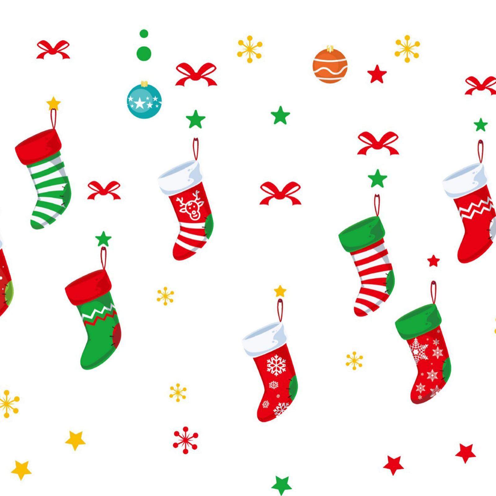 Christmas Glass Stickers Christmas Stocking Sticker Glass Wall Decor Merry Christmas 2026 Stickers New Year 2026 One Size
