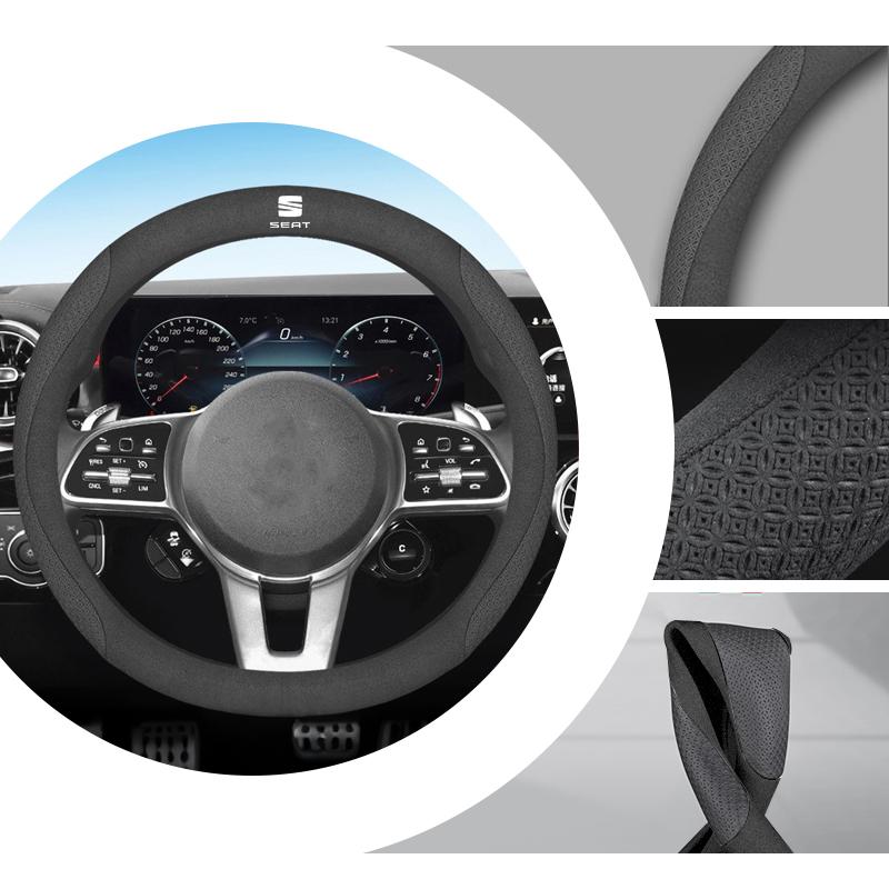 Carbon Fibre Leather Cover Anti-slip Decorative Cover for seat Ateca Born Formentor Toledo leon ibiza Alhambra Exeo Altea Arona