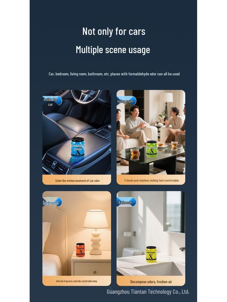 Car Interior Solid Aroma Diffuser: Crushed Ice Scent Air Freshener Deodorizer.