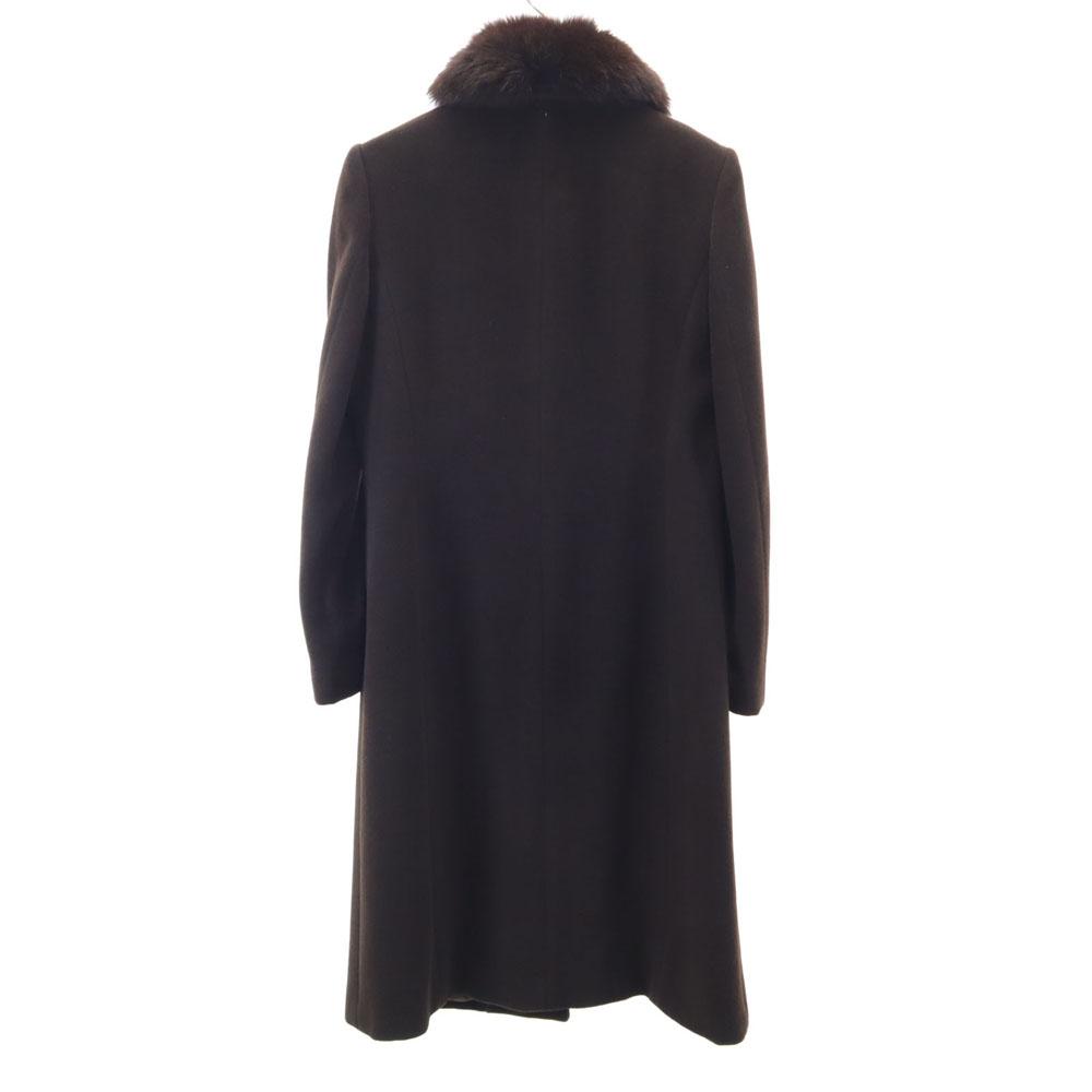 Ralph Lauren Made In Japan Stainless Collar Coat 7 Brown Women Used