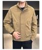 Men's Casual Fashion Stand Collar Cotton-Padded Jacket for Autumn and Winter
